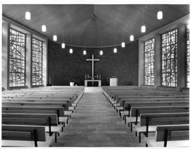 neue Kreuzkirche  Innenansicht von 1965
