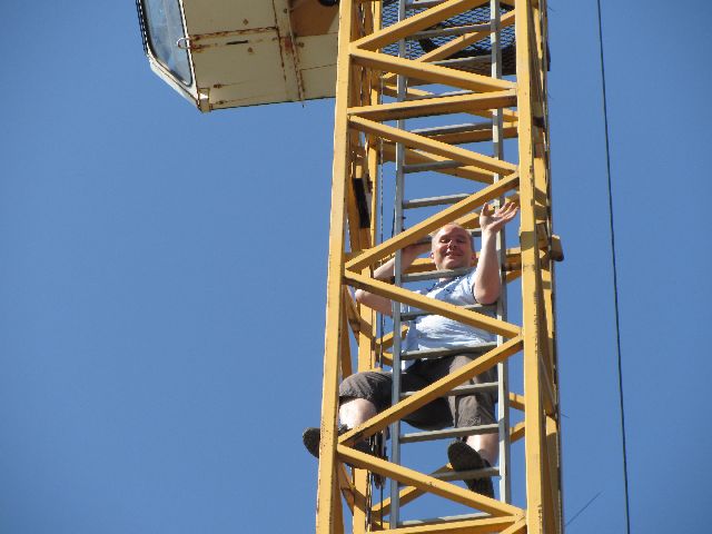 Die Baustelle von oben (25.07.2012)