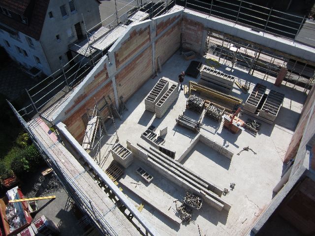Die Baustelle von oben (25.07.2012)